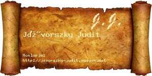 Jávorszky Judit névjegykártya